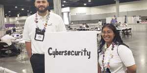 The Cybersecurity team of Bryant Velasco of Streamwood and Debora Culajay of Elgin placed eighth in the nation. 