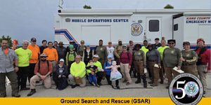 Volunteers during Search and Rescue training. 