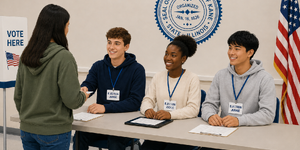 High schoolers are invited to take part in a countywide competition to help recruit student election judges  (Digitally generated picture) 
