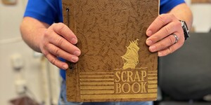 World War II-era scrapbook documenting local service members killed in action 