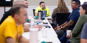 Kane County school district staff collaborate at October's roundtable for the ROE’s Alternative Learning Opportunities Program and Regional Safe Schools Program.